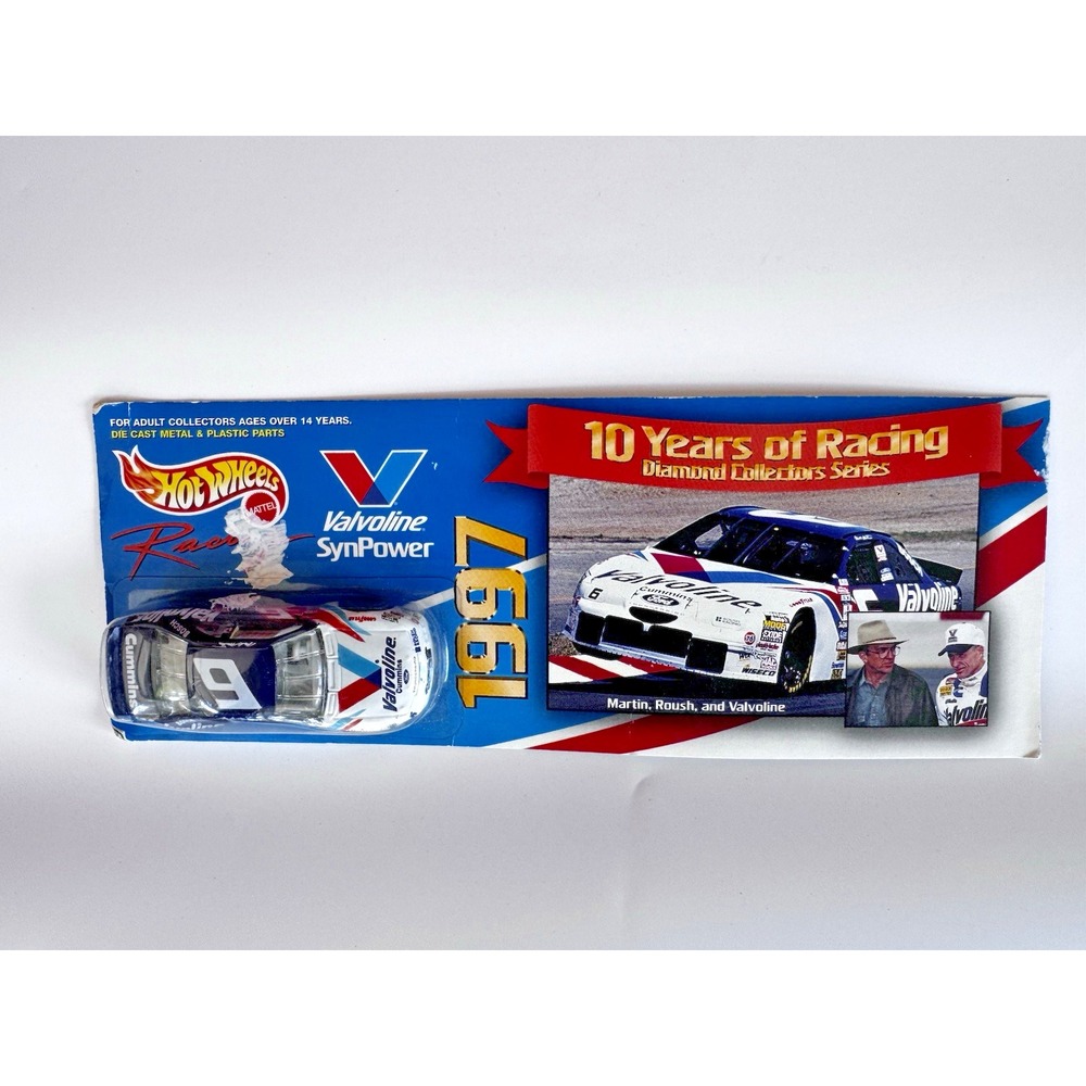 1997 Hot Wheels Mark Martin #6 Valvoline Ford Thunderbird 1:64 Diamond Series